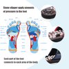Relaxally Acupressure Mat Pebble Foot Massager Relaxer Pain Relief Health Sandals Slippers Relaxation Gifts for Men Women(Blue25)