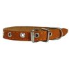 Real Leather Dog Collar 9.5"-13" Neck Size, 1/2" Wide Chihuahua, Puppies