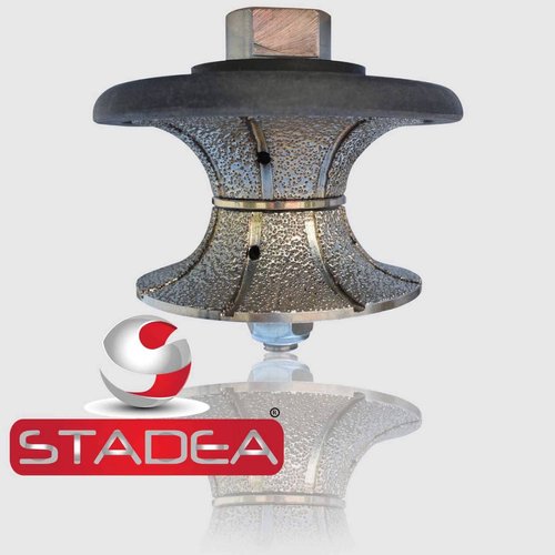 Stadea Diamond Router Bit Granite Diamond Profile Wheel - Full Bullnose Half Round Countertop Edge Profile Router Bits V40 for Granite Stone Concrete Counter Edges