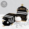 Big Dot of Happiness New Year's Eve - Gold - Treat Box Party Favors - 2024 New Years Eve Party Goodie Gable Boxes - Set of 12