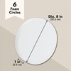 Juvale 8 Inch Foam Circles for Crafts, 1 Inch Thick Round Polystyrene Discs for DIY Projects (White, 6 Pack)