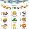 AhfuLife Oktoberfest Decorations Banner, Oktoberfest German Party Bunting Garland 133 Inch/ 3.4 M for Bavarian Party Supplies, Bavarian Party Beer Party Decorations