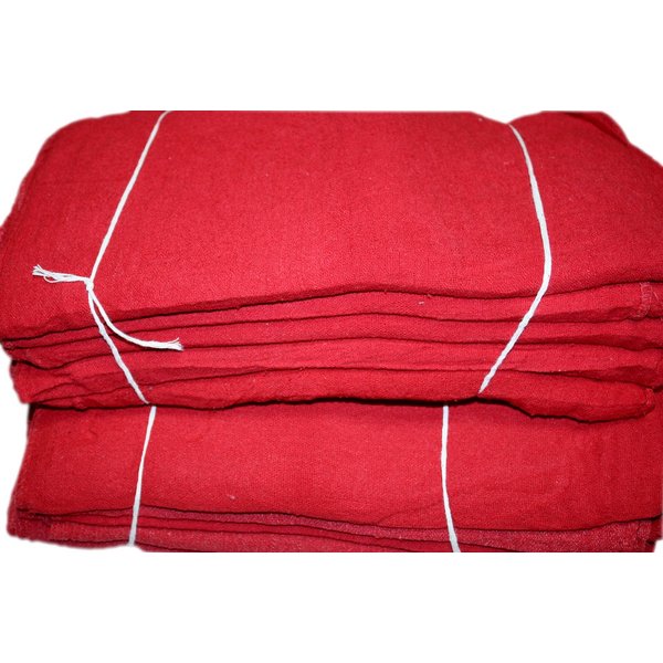 Atlas Towels Red Shop Towels - (Box of 500) - Size 13 x 13 Inches - Commercial Grade - Reusable, Washable, 100% Cotton Cleaning Cloths - Perfect Rags for Mechanic, Garage, Shops and Bar Mop