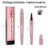 Eyebrow Pen (Dark Brown), 3D Waterproof Microblading Eyebrow Pencil, 4 Tipped Precise Brow Pen, Fine Stroke Natural Contouring Pen, Gifts for Women Mom Sisters Friend Coworker