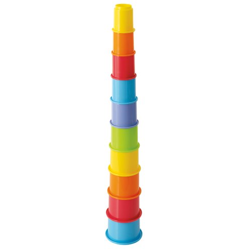 PLAY Toys Enterprises Ltd. Baby Stacking Cups Educational Toddler Toys - 10 Pieces Top Blocks Game Kit Baby Building Set for Bathtub and Beach Fun All 2398