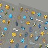 Summer Seashell Starfish Nail Art Stickers 5D Embossed Nail Decals Cute Ocean Sheel Nail Art Designs Ocean Theme Nail Stickers Self Adhesive Nail Art Supplies for Women DIY Nail Salons