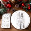 Yeaqee 200 Pcs Winter Napkins Paper Disposable Snowflake Christmas Guest Hand Towels Xmas Snowflake Bathroom Dinner Napkins for Kitchen Decorative Winter Holiday Party
