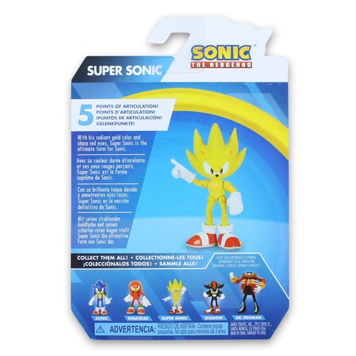 Sonic The Hedgehog Action Figure 2.5 Inch Super Sonic Collectible Toy