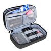 Teamoy Travel Makeup Brush Bag(up to 8.5"), Professional Cosmetic Artist Organizer Case with Handle Strap for Makeup Brushes and Beauty Supplies-Small, Black (No Accessories Included)