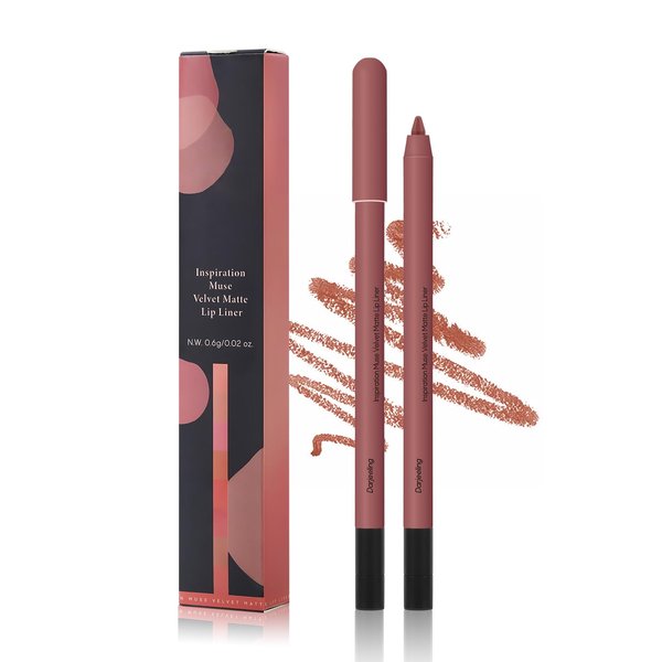 KISSIO Lip Liner,Creamy Lip Liner Pencil,Long Lasting Lip Liner with Sharpener,Matte Finish,Smooth and Soft,Non-Dry,Easy to Use,Cruelty free,0.02 oz(07#Daejeeling)