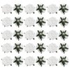 MECCANIXITY 30 Pcs Rose Flower Hair Clips 4 Inch Flower Hair Pins Flower Brooch for Women Hair Accessories White