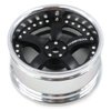 2pcs RC 1/10 Aluminum On Road Wheel Rims Hex 12mm Adjustable Offset Silver/Black Color Fit for 1:10 RC On Road Drift Touring Street Car Tire Tyre