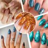 Holographic Chunky Glitter Sequins, 12 Colors Mixed Cosmetic Glitter for Face Body Eye Hair Nail Art Lip Gloss Makeup, Festival Glitter with Different Hexagons Size and Stars (Laser Mix)