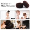 HOFASON Hair Bun Maker Donut 31 Pcs, 6 Pcs Small Hair Donuts for Buns, 5 Pcs Hair Elastic Bands, 20 Pcs Hair Pins, Hair Buns Pieces Ring Style Accessories for Kids Girls Short Thin hair Shaper (Brown)