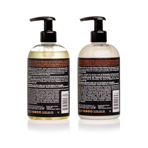 tgin Moisturizing Shampoo & Conditioner Duo for All Hair Types - Color Safe - Sulfate Free - Dry Hair - Curly Hair - 13 fl oz (set of 2)