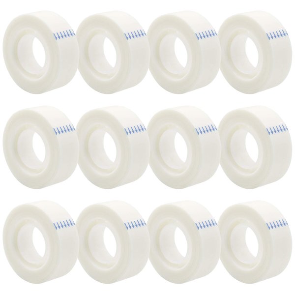 OWLKELA - 12 Rolls Invisible Tapes 0.7 in x 1000 Inches, Matte Finish Invisible Tape, Foggy Translucent Tape Great for Correction and Labeling, Compatible with Standard Tape Dispenser