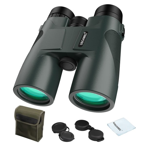 USCAMEL 10x42 Binoculars for Adults, High Power Waterproof Binoculars with Low Light Vision, Compact HD Professional Binoculars for Bird Watching Hunting Travel Hiking Stargazing