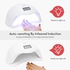 lishumei LED Nail Lamp, 48W Nail Dryer Gel Nail Polish Curing LED UV Light with 4 Timers Automatic Sensor LCD Display Professional Nail Art Tools Accessories for Fingernail Toenail Salon （White）