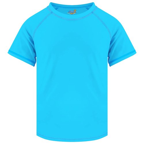 Boys Rash Guard Short Sleeve, Blue UPF 50+ Sun Protection Rashguard Slim Fit Swim Shirt Fishing Surf Quick Dry Cool Beach Clothes for Toddler Youth Kids Size 10-12 Years