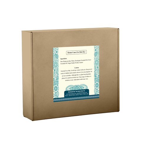 The Henna Guys 100% Natural Ready to Use Henna Cones For Redish Brown Hair Dye - Perfect for Spot hair coloring 6 Pack.