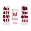 KISS imPRESS No Glue Mani Press-On Nails, Color FX, 'Hidden Gem', Red, Short Size, Oval Shape, Includes 30 Nails, Prep Pad, Instructions Sheet, 1 Manicure Stick, 1 Mini File