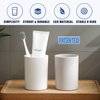 Bathroom Tumbler 10.5oz Reusable Unbreakable Toothbrush Cup 300ml - Mouthwash Plastic Easy to Clean Toothbrush Holder - Adequate for Your Bathroom (PP 1PC, White)