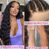 Siyun Show 30 Inch 13x6 HD Lace Front Wigs Human Hair Loose Deep Wave Frontal Wigs Human Hair Pre Plucked with Baby Hair Transparent Lace Brazilian Virgin Human Hair Natural Color 180% Density