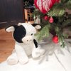 WEIGEDU Calf Cow Stuffed Animals Plush Toys for Kids Boy Girl Bedtime Birthday Gift, Stuffed Holstein Friesian Cow, 14 inches Black and White