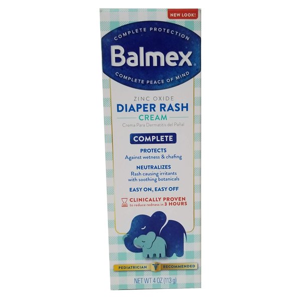 Balmex Diaper Rash Cream With Zinc Oxeie & Vitamin E, 4 Oz/ 2 Pack