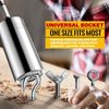 MANWALD Universal Socket Tool, Super Socket Unscrew Any Bolt, Adjustable Socket Drill with Adapter, Gifts for Him, Men, Kids, Boyfriends, 2 PCS, Silver