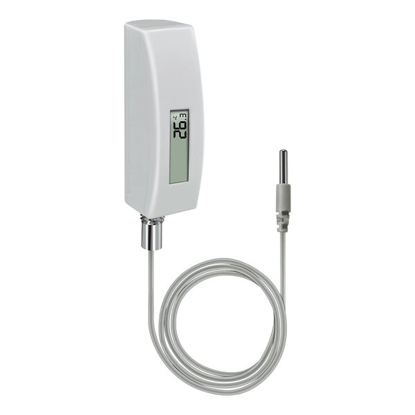 ECOWITT WN34BL Digital Pool Thermometer with LCD Display, Waterproof Water Temperature Sensor, Easy to Mount, 10ft Cable Sensor for Swimming Pool, Hot Tubs, Spas, Bath Water, Fish Ponds