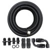 Compatible with 4L60E 4L65E Automatic Transmission Cooler Line Kit Black -6 AN Steel Braided