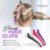 Fagaci Professional Round Brush for Blow Drying with Natural Boar Bristle, Round Brush | Nano Technology Ceramic + Ionic for Hair Styling, Drying, Healthy Hair, Volume | Hair Brush + 4 Styling Clips