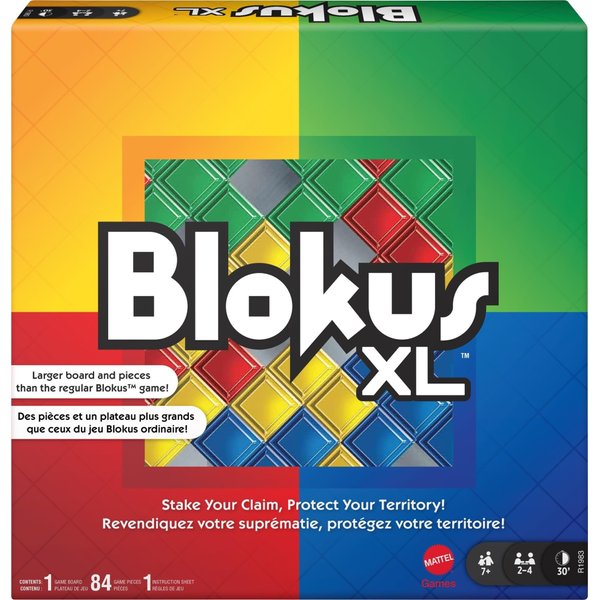 Mattel Games Blokus XL Strategy Board Game, Family Game for Kids & Adults with Colorful Oversized Pieces & Just One Rule (Amazon Exclusive)