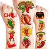 106 PCS Chili Birthday Party Decorations Favors Supplies Hot Peppers Chili Cook Off Blow Up Food Decor Stickers Temporary Tattoos For Kids Gift School Prizes Rewards
