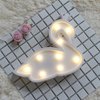 GUOCHENG Swan Marquee Light Decor Light LED Night Light Battery Operated Table Lamps on Wall for Party Children Kids Bedroom Lighting Decoration, Birthday Christmas Gifts for Kids (White Swan)