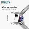 MR.GREEN Nail Clippers Wide Jaw Opening Stainless Steel Fingernail Clipper Thick Hard Toenail Cutter Manicure Scissors Tools (Nail Clipper (Medium)+Nail File)