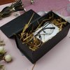 YINUOYOUJIA Black Gift Box with Lid,Magnetic Gift Box for Presents with card and Ribbon.perfect packaging box for Weddings,party,Mother's Day,Bridal Gifts,Birthday,Festivals (black, 8x4x3.2inch)