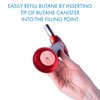 LOGIX 20911 Torch Lighters, Cooking Torch for Crème Brûlée, Butane Refillable, Mini, Culinary Torch