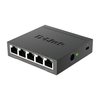 D-Link Ethernet Switch, 5 Port Gigabit Unmanaged Metal Desktop Plug and Play Compact (DGS-105),Black