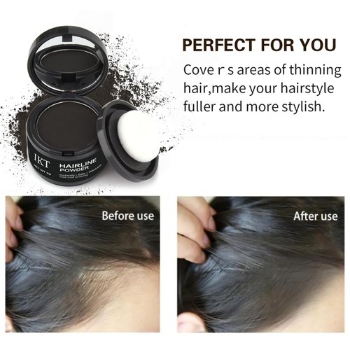 PasaRose Hairline Powder,Quickly Covers Hair Loss,Hair Root Touch-Up Powder,Covers Hair Roots, Eyebrows and Men's Beard Line,Hairstyles For Women & Men,Long-Lasting Formula (Light Gold）