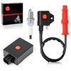 MOTO1988 Ignition Coil Spark Plug CDI Box Compatible with Polaris 2010-2014 Ranger 400 Polaris 2004-2009 Ranger 500 Polaris 2005&2009-2014 Sportsman 400 Polaris 2004-2008 Sportsman 500 OEM 3089238