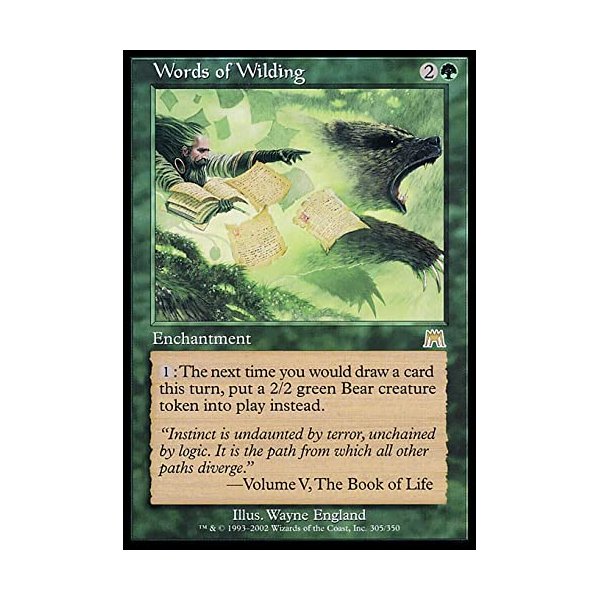 MTG Magic: The Gathering - Words of Wilding (305) Onslaught ONS