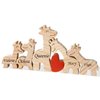 LucySky Personalized Wooden Giraffe Puzzle with 2-5 Family Name, Custom Family Name Puzzle, Customized Wooden Puzzle Gifts for Christmas Birthday Housewarming Mother's Day