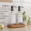Janxin Vanity Tray, Bathroom Tray, Soap Dispenser Tray for Bathroom, Kitchen and Home Decor(Acacia-Small)