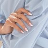 KISS imPRESS No Glue Press-On Nails, French, Fearless', Light Neutral + White Tip French, Medium Size, Almond Shape, Includes 30 Nails, Prep Pad, Instructions Sheet, 1 Manicure Stick, 1 Mini File