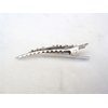 Small silver tone metal filigree alligator hair claw clip clamp fine hair