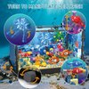 Vocrev Fish Tank Building Block Set for Adults and Kids Lighting Aquarium Building Block Toys for Boys Girls Age 8-14 Including Ocean Jellyfish, Fish, Corals, Crab 725pcs