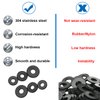 Seept 375PCS 5-Values Pop Rivet washers Assortment kit for Black Pop Rivets Diameter 3/32",1/8",5/32",3/16", 1/4" 304 Stainless Steel pop Rivet Washer Aluminum pop Rivet washers Blind Rivet Washer