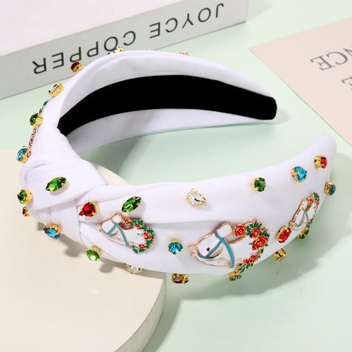 YAHPERN Derby Headbands Accessories Enamel Horseshoe Headband for Women Silks Riding Suit Headband Horse Race Day Headband Kentucky Derby Outfits Hair Accessories Party Favors